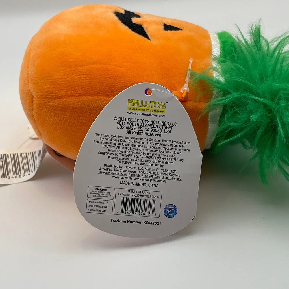 Kellytoy Squishmallows Paige Pumpkin Halloween‎ Plush Stuffed Toy 4.5 inches NWT